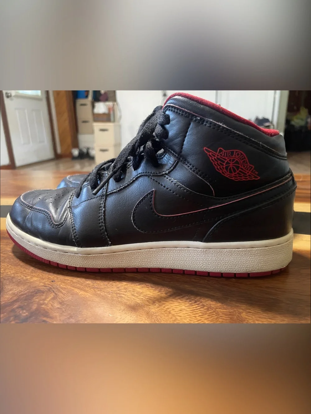 2016 Air Jordan 1 Mid “Black Red” “Lance Mountain Bred” Sneakers 6.5Y